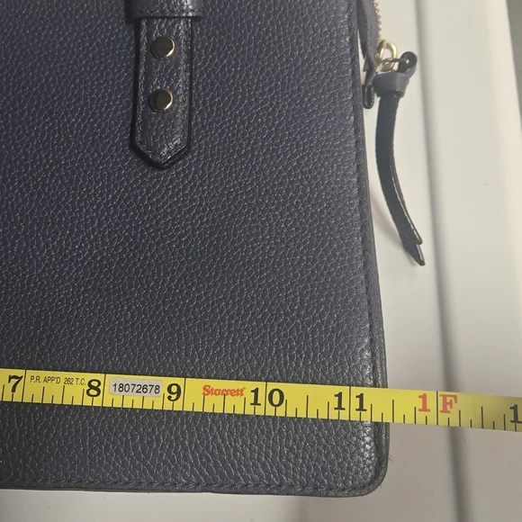 Vintage Kate Spade Navy Satchel with Gold Accents - Picture 6 of 11